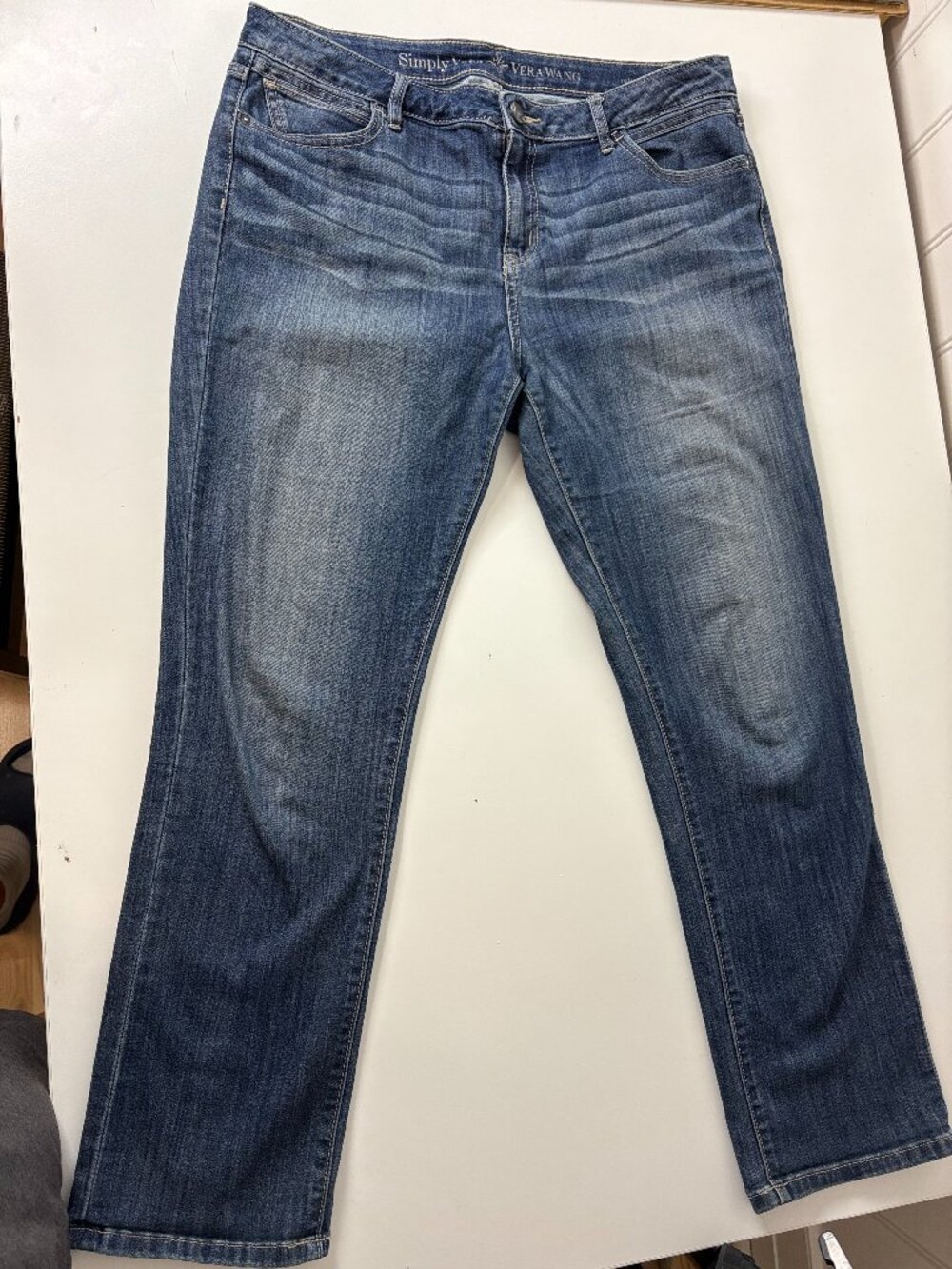 Simply Vera Vera Wang Roll Cuff Capri Jeans Womens sz 12 27in inseam